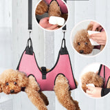 Calm Paws Grooming Hammock in Pink